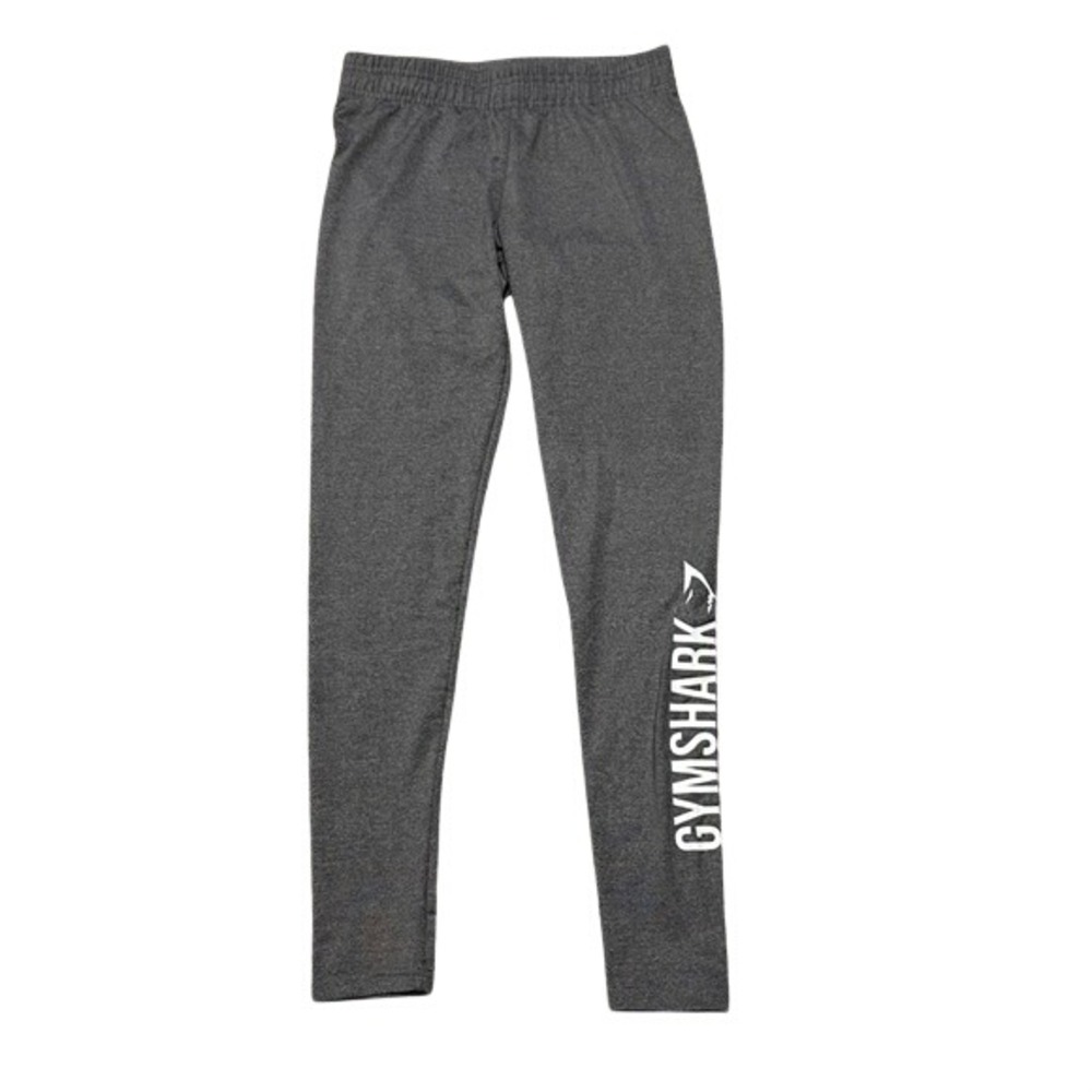 Gymshark Core Leggings Charcoal Marl Gray Logo Athletic Tights GLLG1825-CHM-S